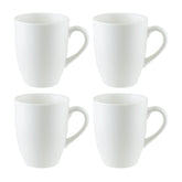 Bonna China Gourmet dia.3.25" h:4.25" 11 oz. Round Matte White Porcelain Mug (Set of 4)